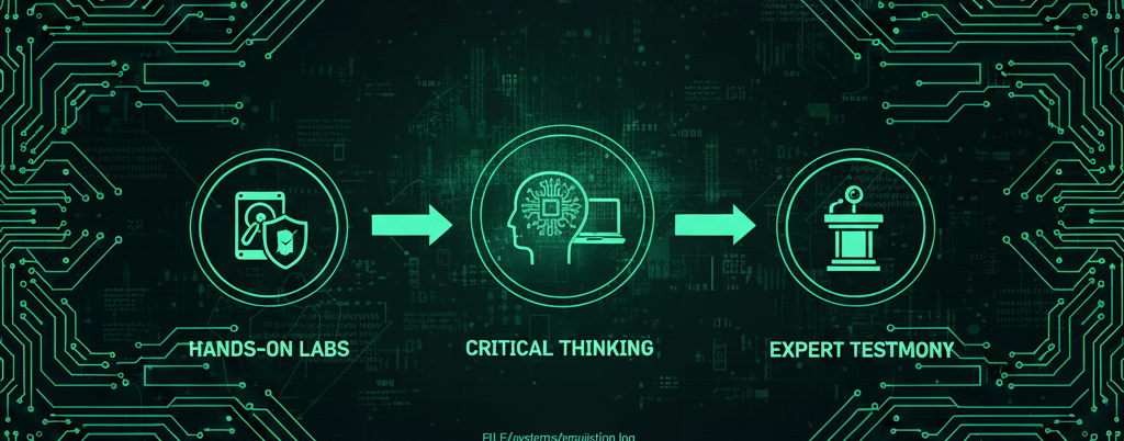 Forensic Training and Education, showing hands-on digital investigation learning